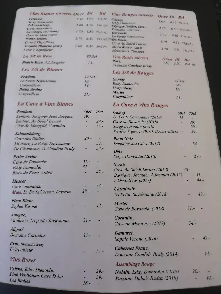 Menu_Caveau La PDA_Savièse_image_4