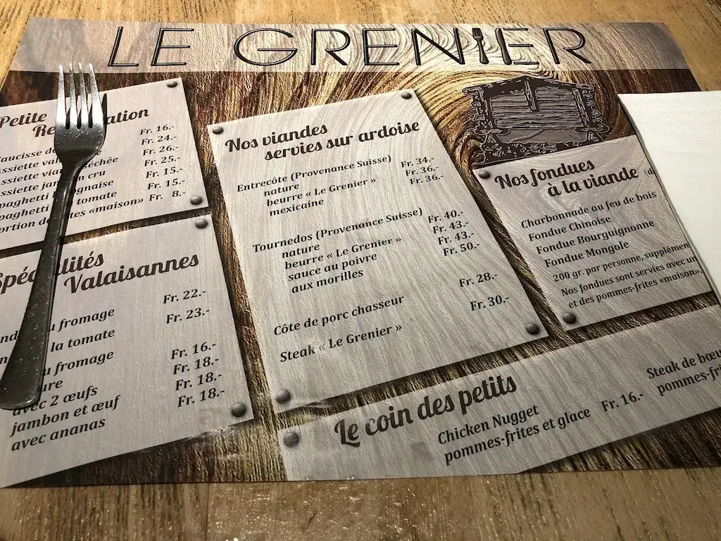 Menu_Restaurant Le Grenier_Nendaz_image_2