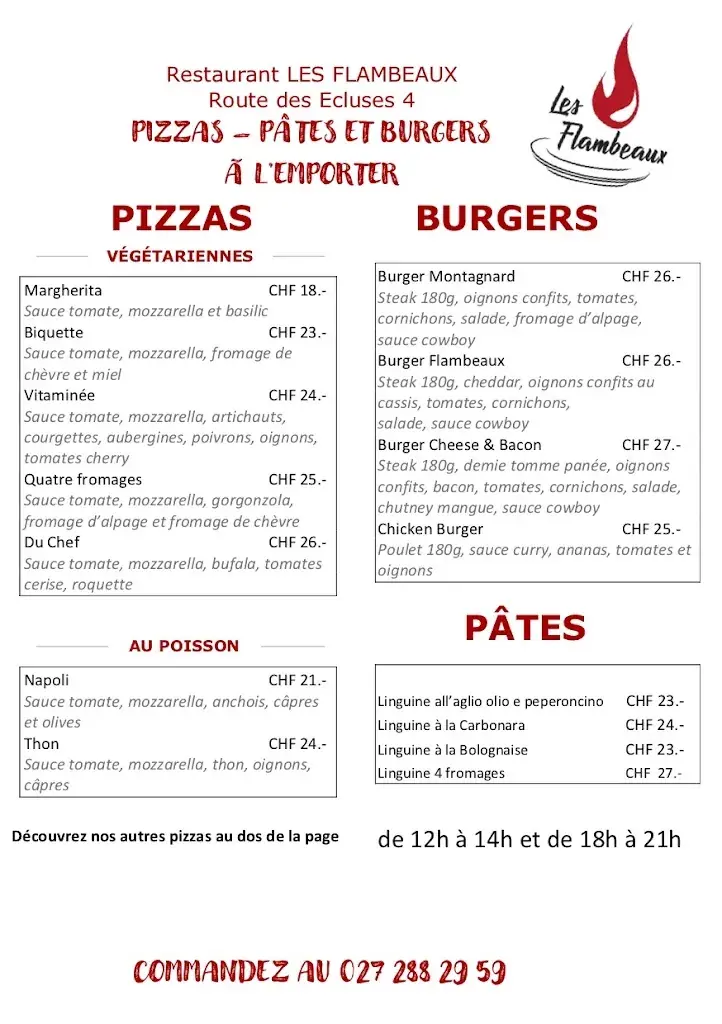 Restaurant Les Flambeaux_Nendaz_menu_image_1