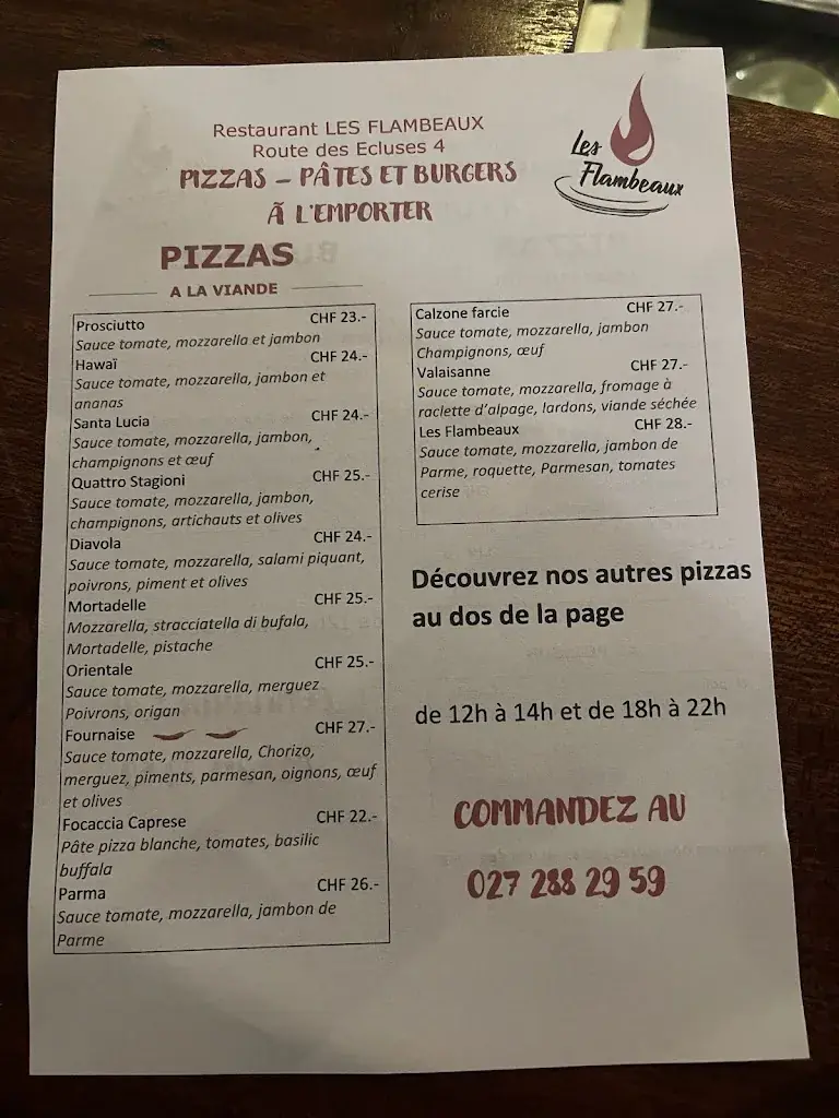 Menu_Restaurant Les Flambeaux_Nendaz_immagine_3