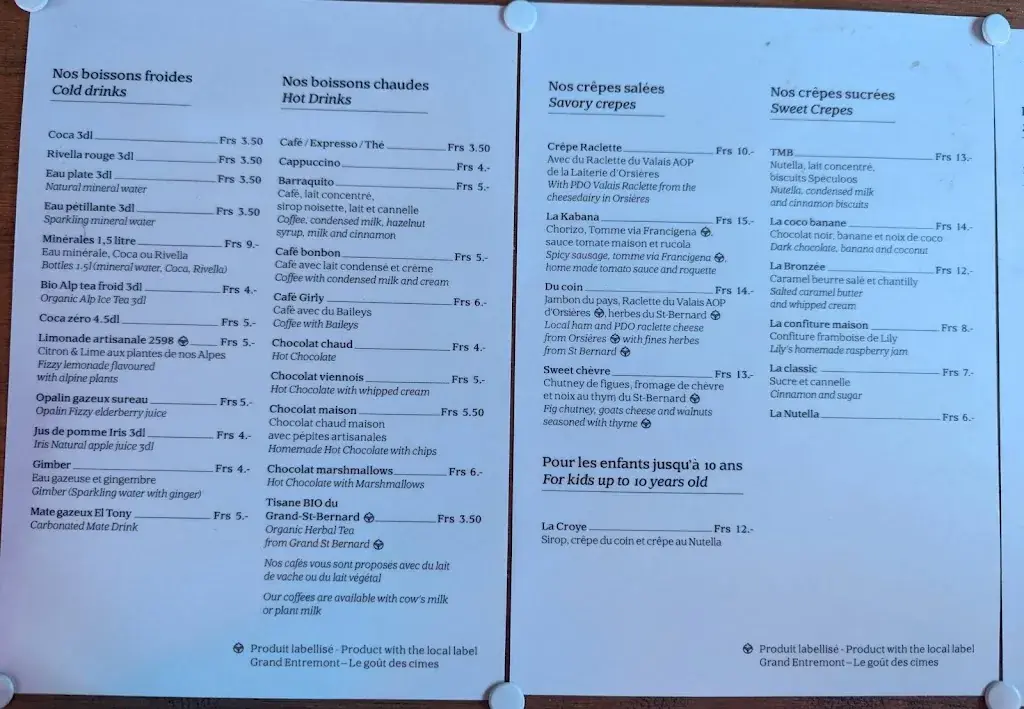 La Kabana_Orsières_menu_image_1