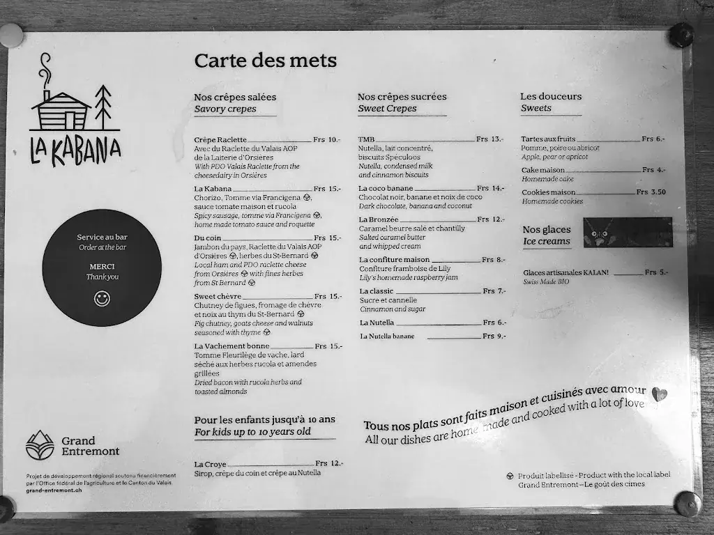 Menü_La Kabana_Orsières_Bild_3