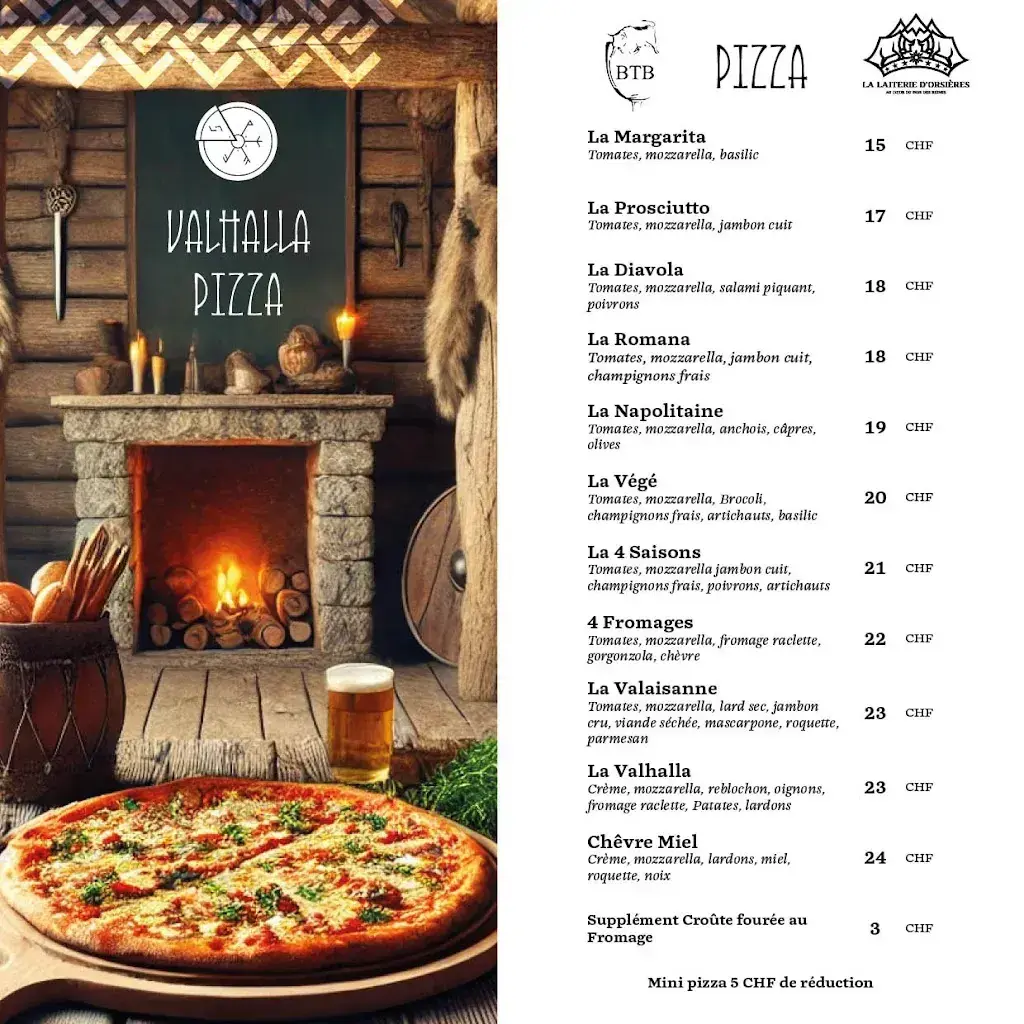 Menu_Valhalla pizza bar - Orsières_Orsières_image_1