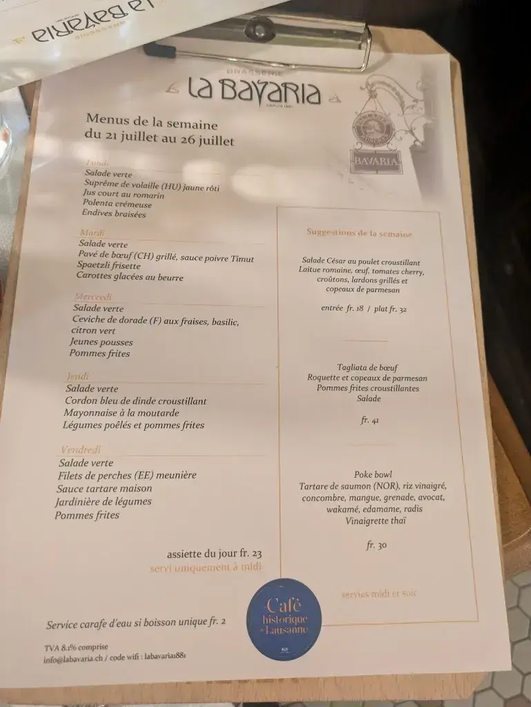 La Bavaria restaurant à Lausanne