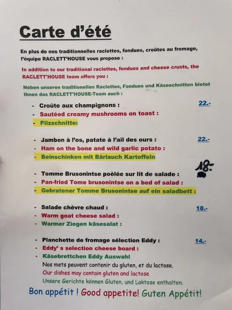 Raclett'house Chez Eddy_Bruson_menu_image_1