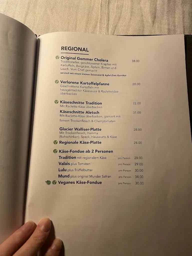 Menu_DU GLACIER Boutique & Traditions Hotel, Restaurant & Lounge_Fiesch_image_4