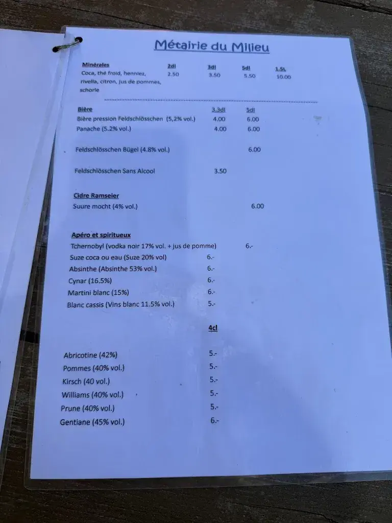 Menu_Métairie du Milieu_Montagne-de-Courtelary_image_2