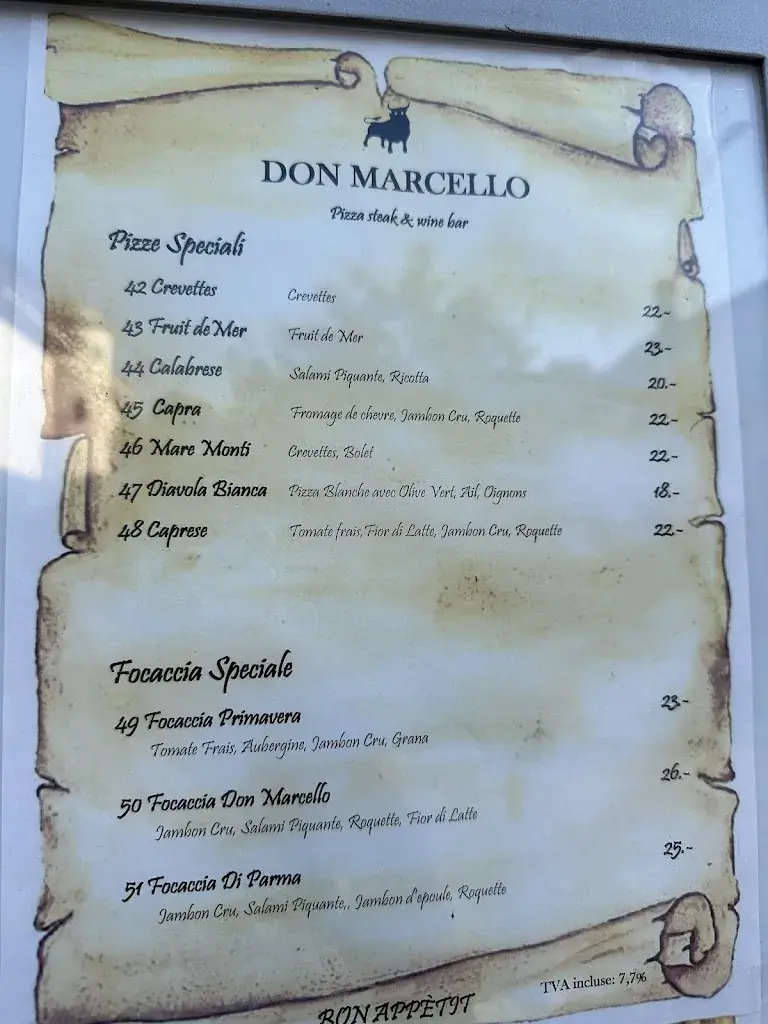 Menu_Restaurant Pizzeria Don Marcello_Tramelan_image_3