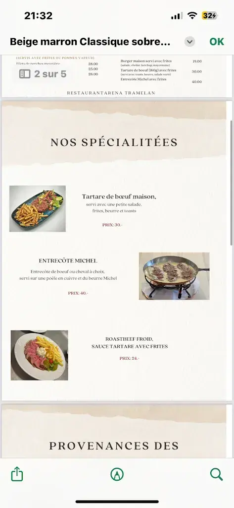 Menu_Restaurant Arena Tramelan_Tramelan_image_3