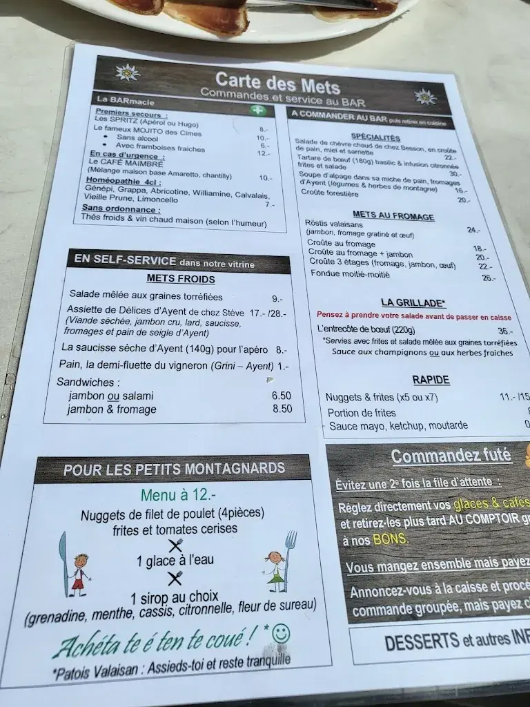 Pas de Maimbré Restaurant in Anzère