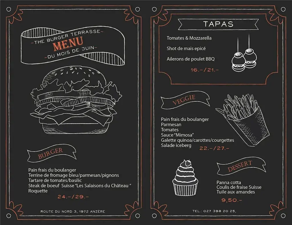 The Burger Terrasse restaurant in Anzère