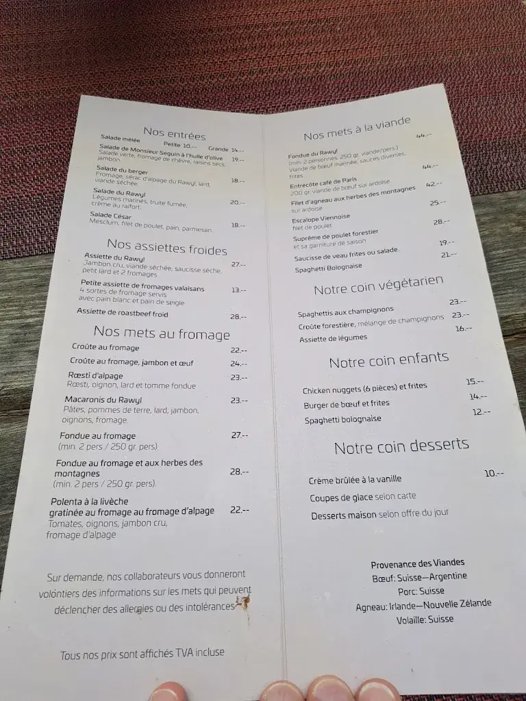 Menu_Restaurant du Barrage de Tseuzier_Ayent_image_2