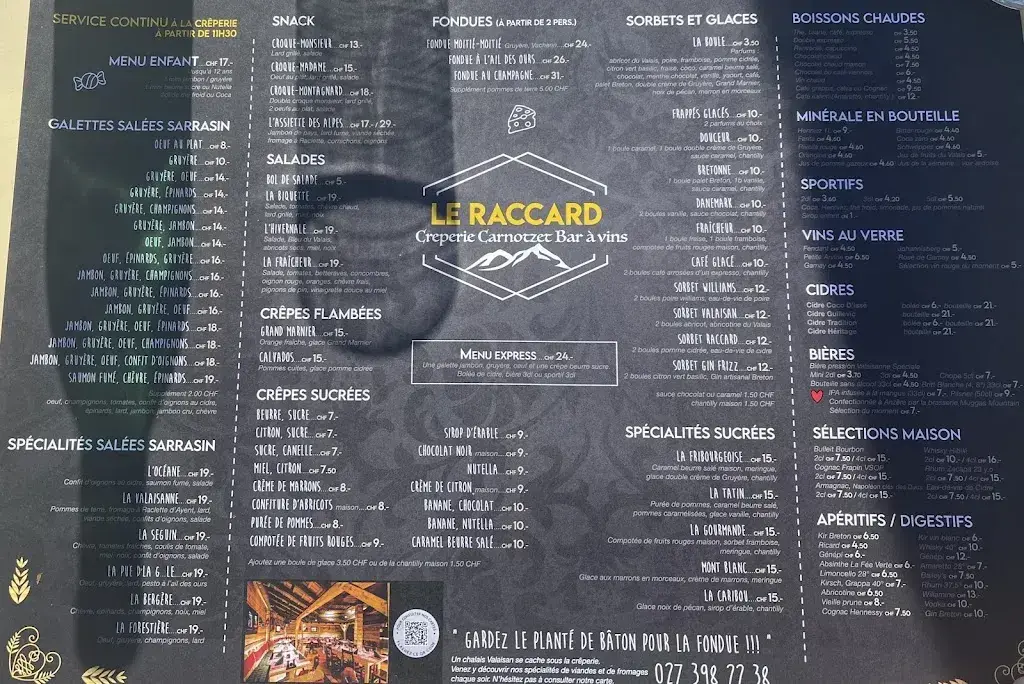 Raccard Restaurant in Ayent