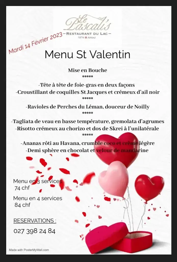 Menu_Restaurant du lac 