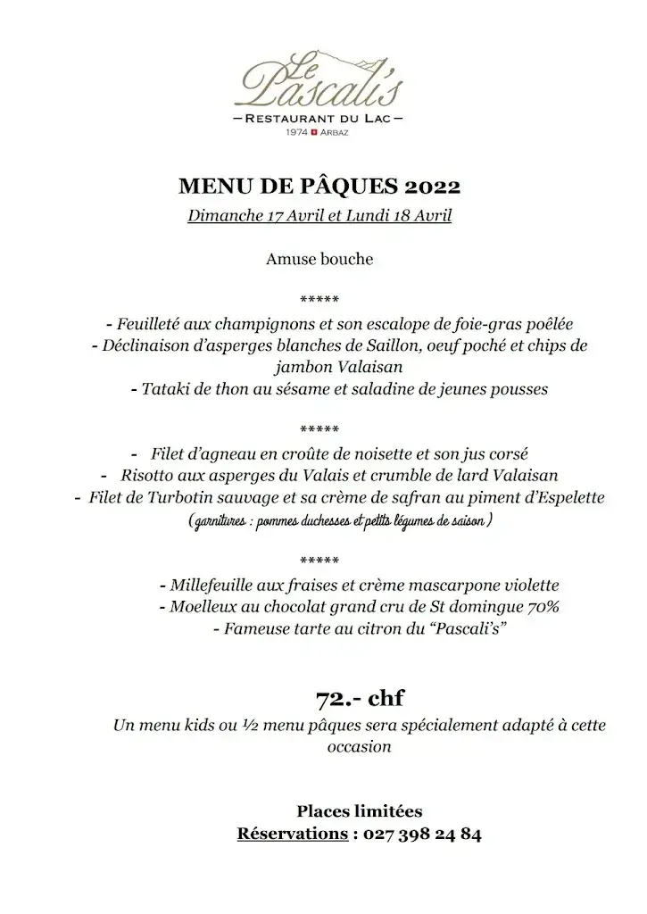Menu_Restaurant du lac 