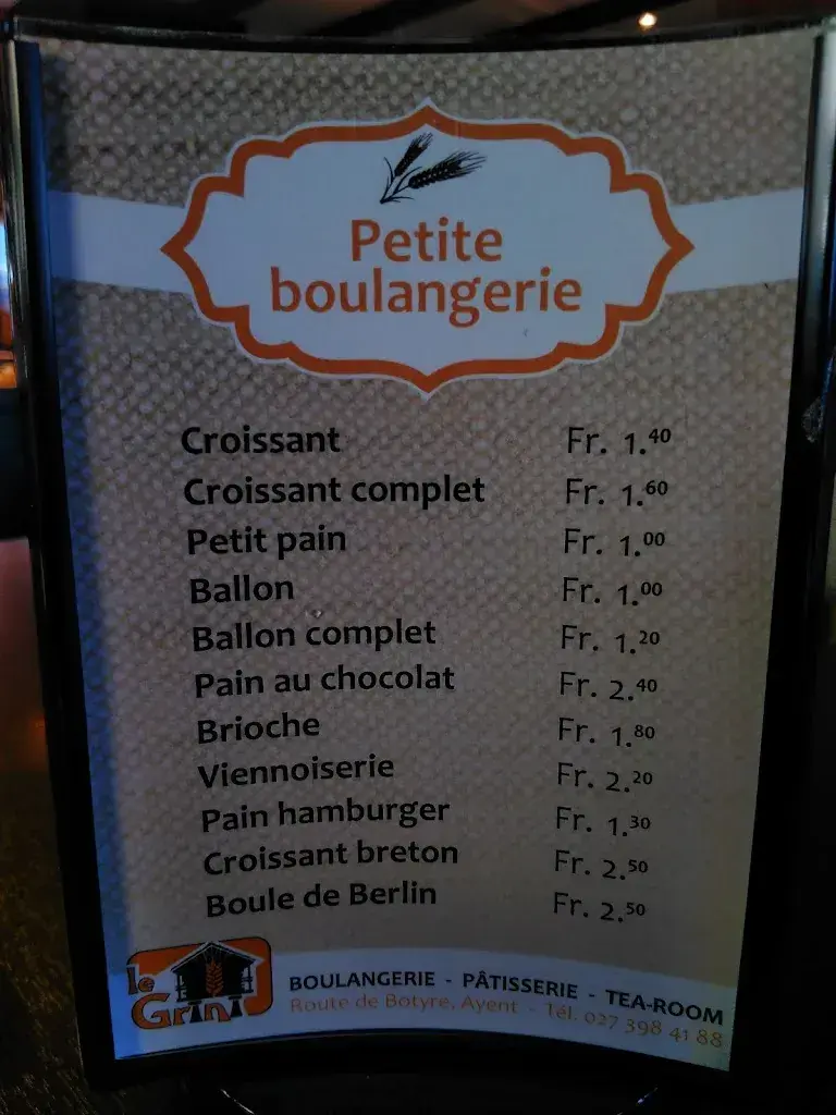Menu_Boulangerie Tea Room Le Grini_Ayent_image_2