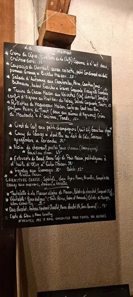 Menu_Restaurant du Col de Torrent_Evolène_image_2