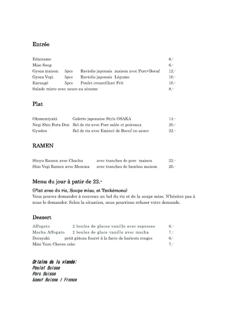 Menu_YASURAGI café-restaurant Japonais_Tramelan_image_2