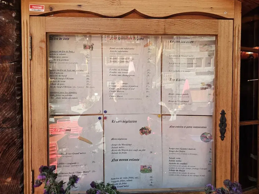 Restaurant Au Mazot Chez Raymonde_Evolène_menu_image_1