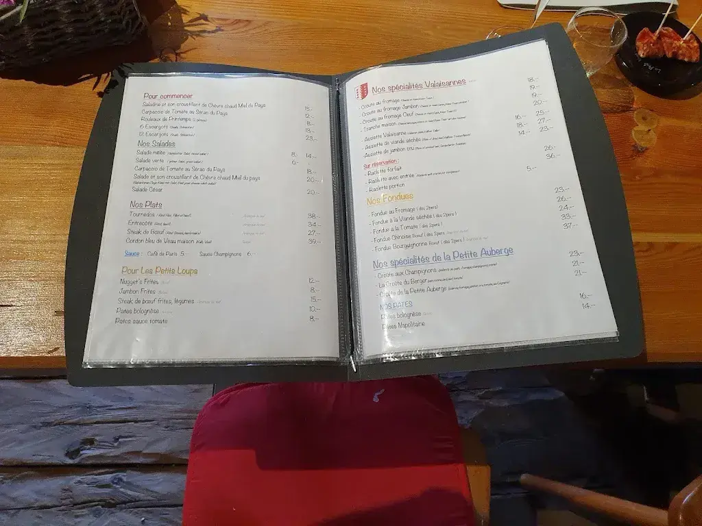 La Petite Auberge_Evolène_menu_image_1