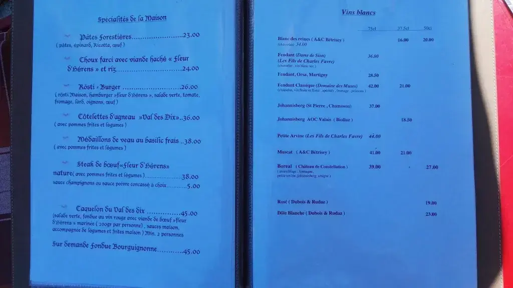 Menu_Auberge - Restaurant - Camping du Val-des-Dix_Hérémence_imagen_3