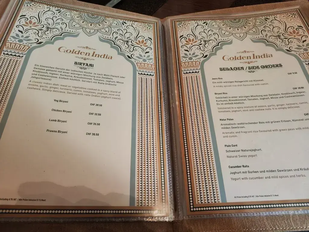 Restaurant GoldenIndia_Leukerbad_menu_image_1