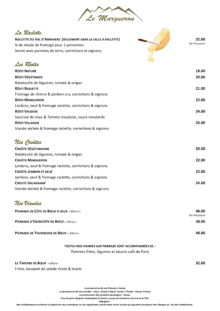 Menu_Le Margueron_Vercorin_image_2