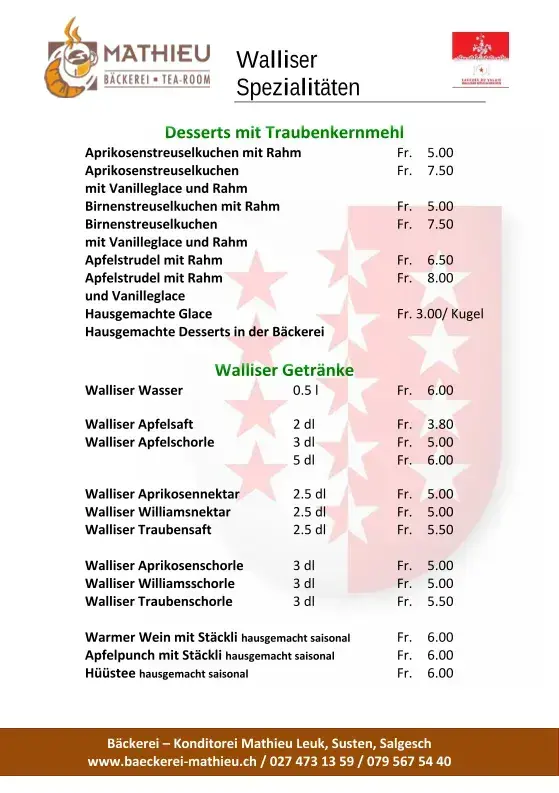 Menü_Bäckerei Cafè Restaurant Mathieu_Susten_Bild_2