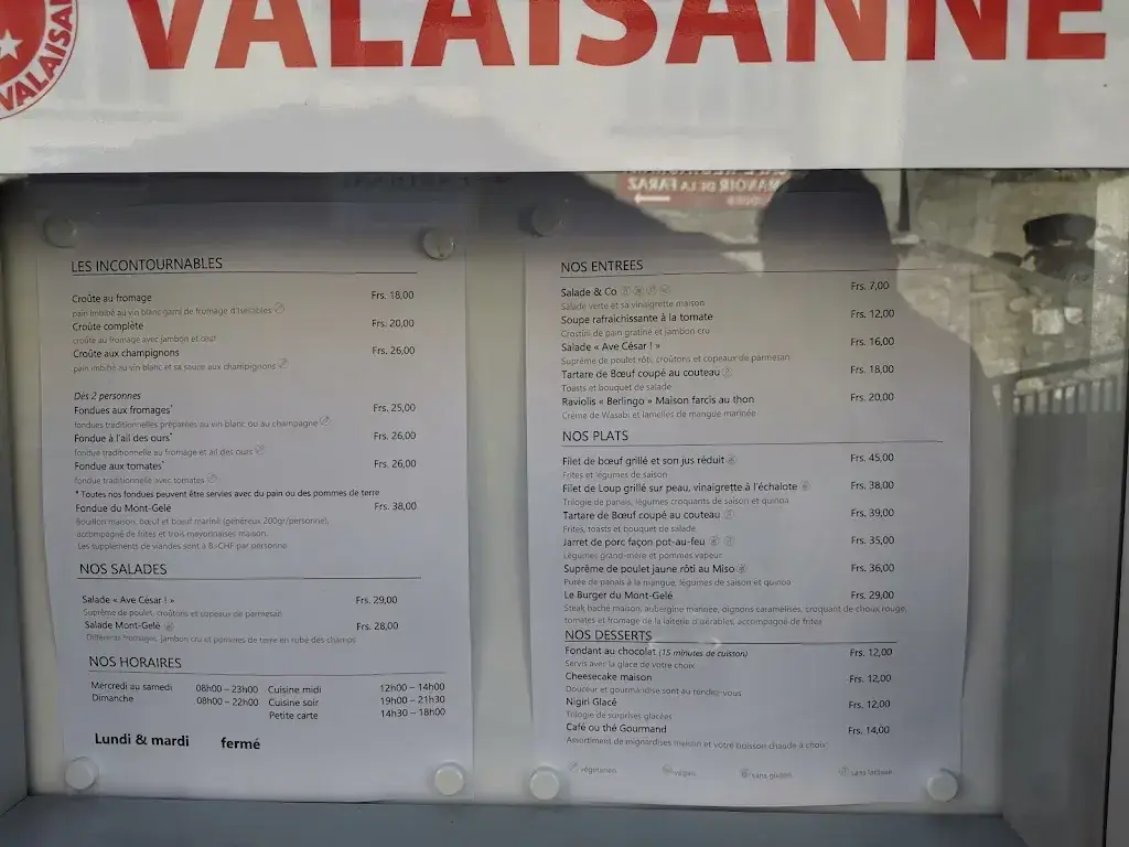 Menu_Auberge Le Mont-Gelé_Isérables_immagine_1