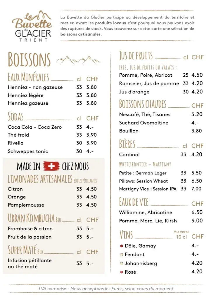 Menu_Buvette du Glacier du Trient_Trient_immagine_1