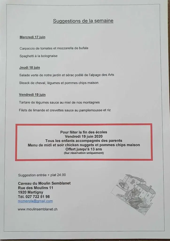 Menu_Caveau du Moulin Semblanet - Martigny Bourg_Martigny_immagine_3
