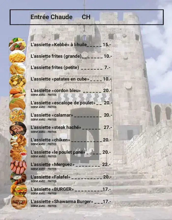 Menu_Café Restaurant Mezze Damas - Buffet à volonté sur réservation_Saxon_image_3