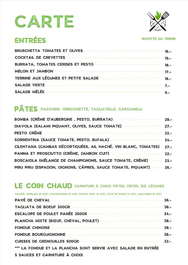 Restaurant buvette du tennis_Monthey_menu_image_1