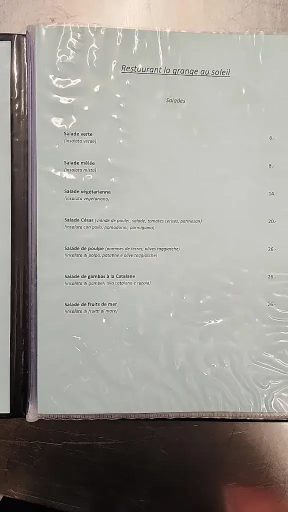 Menu_Auberge de la Grange au Soleil_Collombey-Muraz_image_3