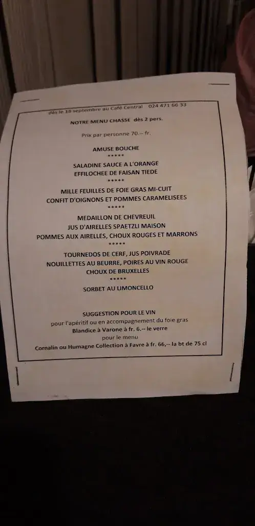 Café-Restaurant Le Central Gangnam_Collombey-Muraz_menu_image_1
