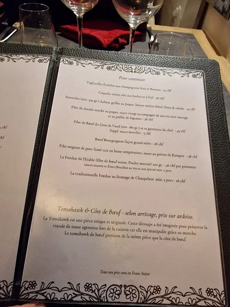 Restaurant L'Etable Steakhouse ristorante a Val-d'Illiez