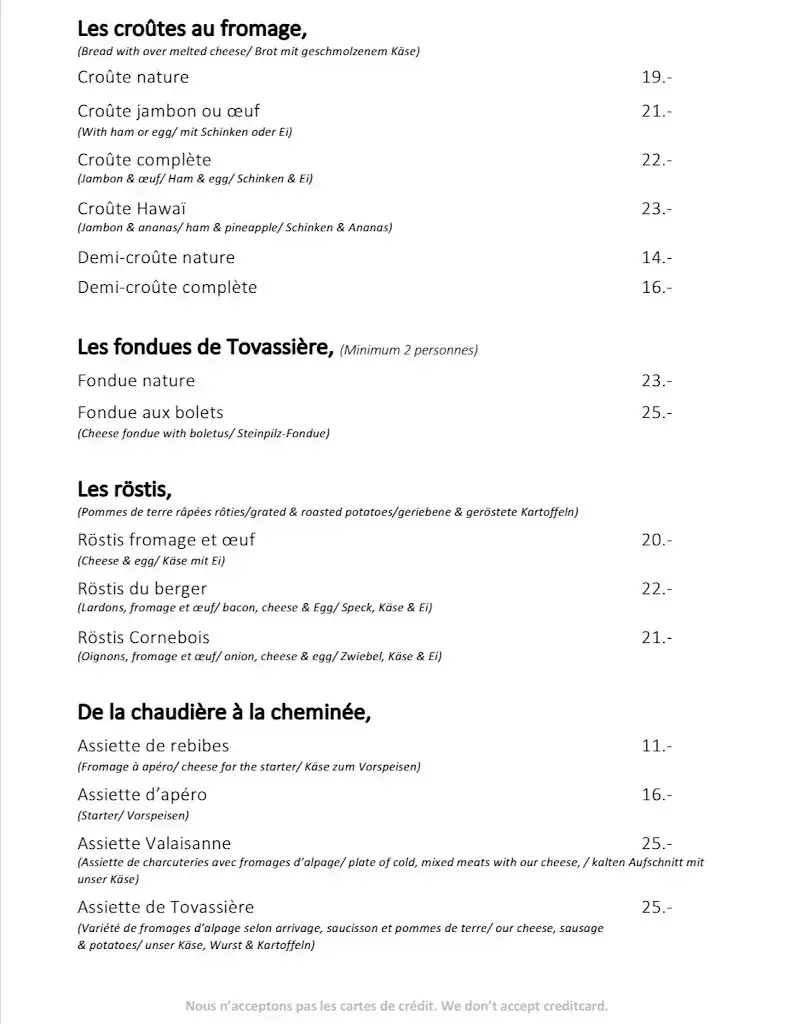 Restaurant d’alpage Tovassière restaurant à Morgins