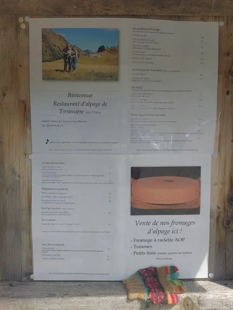 Menu_Restaurant d’alpage Tovassière_Morgins_immagine_3