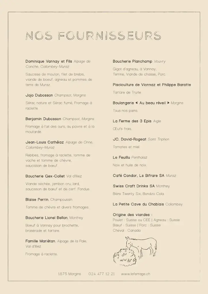 Le Ferrage buvette d'alpage_Morgins_menu_image_1