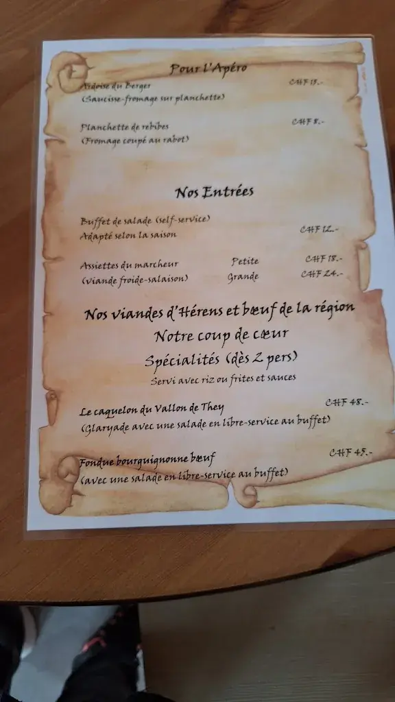 Menü_Cantine de They_Morgins_Bild_3