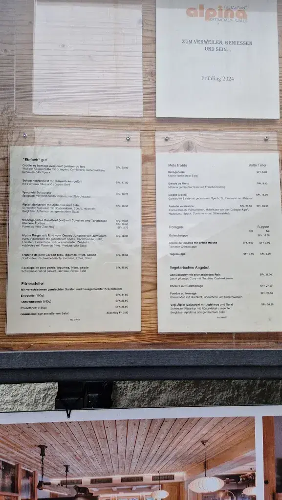 Alpina restaurant in Bettmeralp