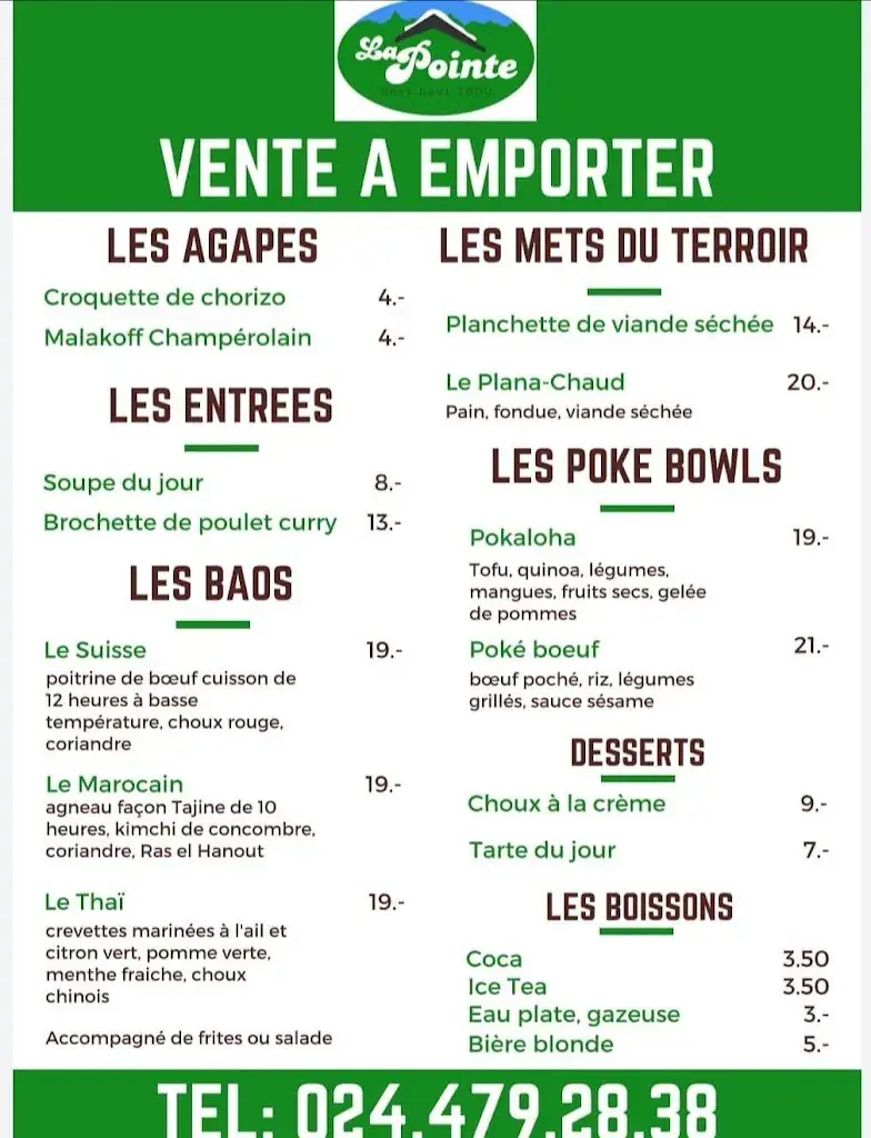 Menu_Restaurant La Pointe de l'Hôtel Plein Ciel_Champéry_image_2