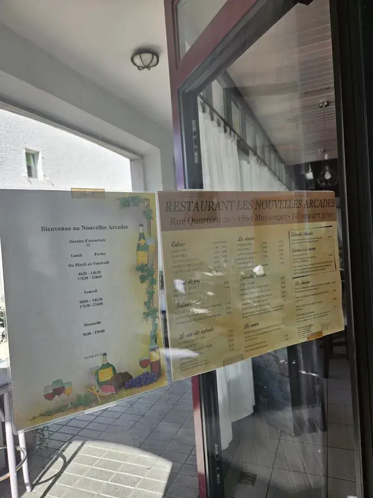 Menu_Restaurant Les nouvelles Arcades_Massongex_image_2