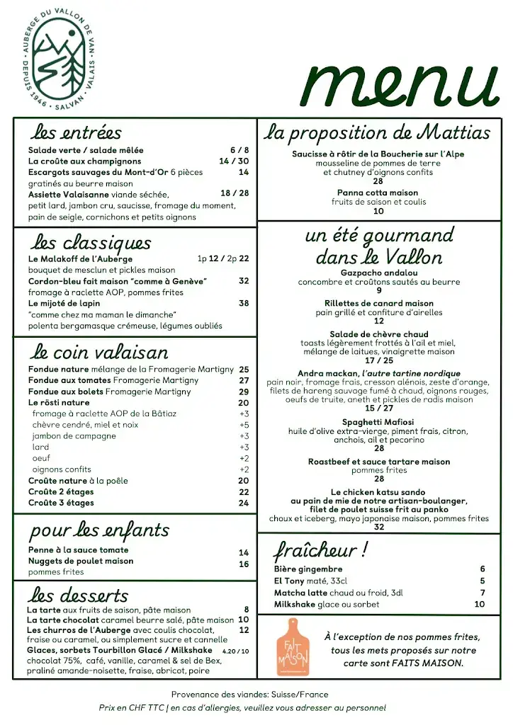 Menu_Auberge du Vallon de Van_Salvan_image_1