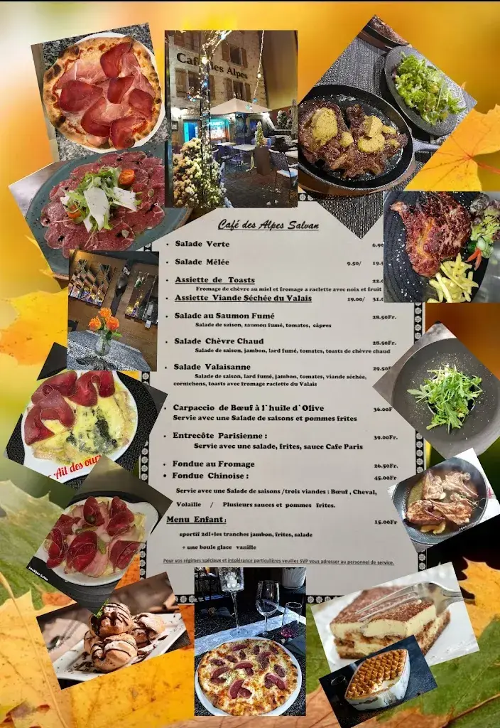 Café des Alpes restaurant in Salvan