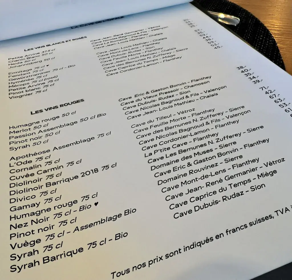Menu_Restaurant L'Opale_Lens_image_4