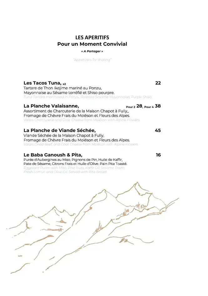 Menu_Restaurant La Maison_Crans-Montana_image_1