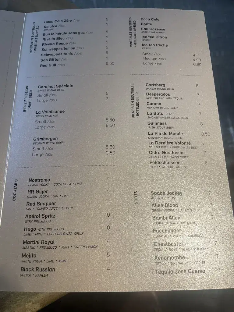 Menu_HR Giger - Bar & Museum_Gruyères_image_2