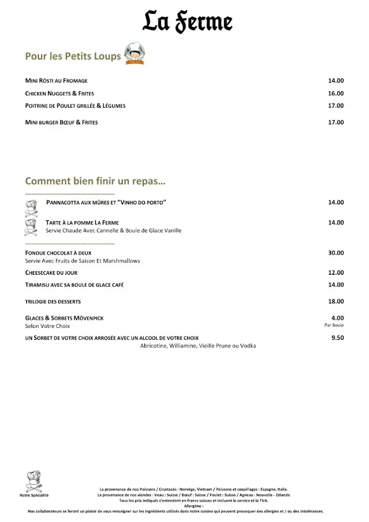 La Ferme restaurant à Zinal