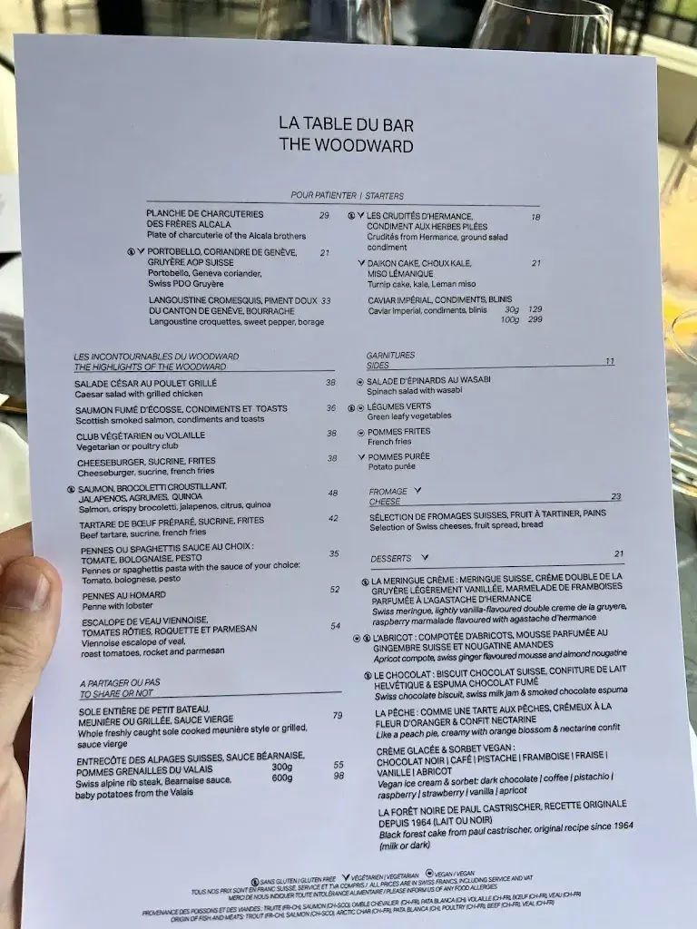 Le Jardinier restaurant in Genève